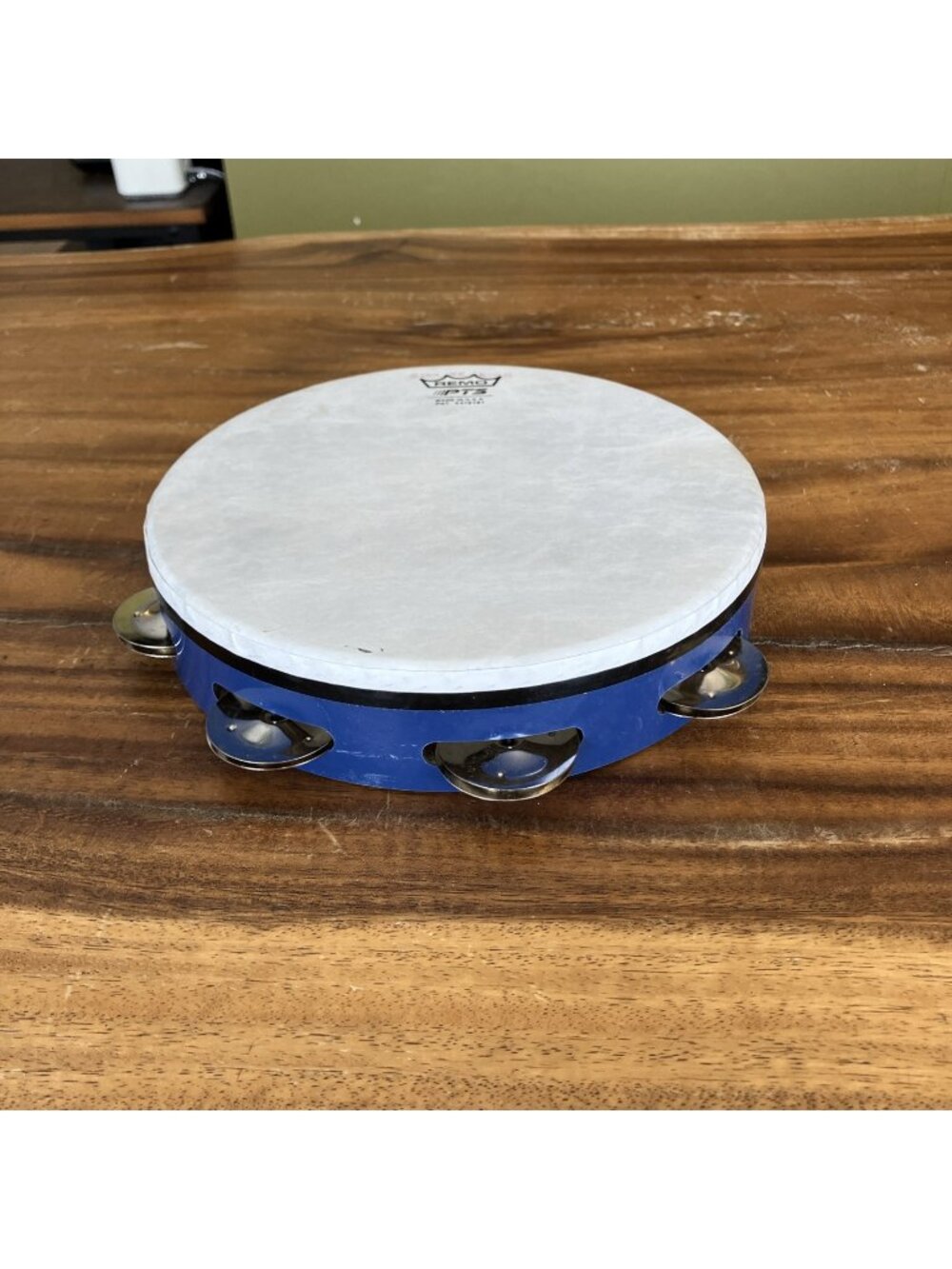 Remo PTS Made In USA 8 inch Music Maker Tambourine Blue
